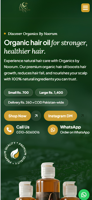 Organics by Noorum mobile website